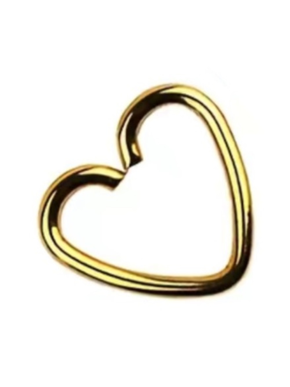 Gold Heart Fixed Hoop Cartilage Earring Stainless Steel